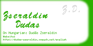 zseraldin dudas business card
